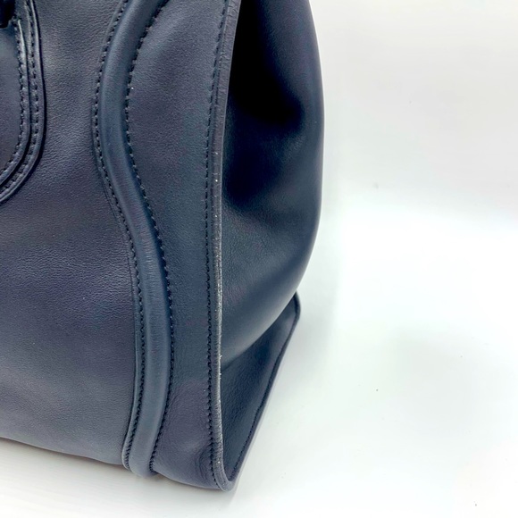 Auth Celine Large Marine Blue Smooth Calfskin Luggage Tote Ex+ Phantom Satchel - Picture 11 of 16